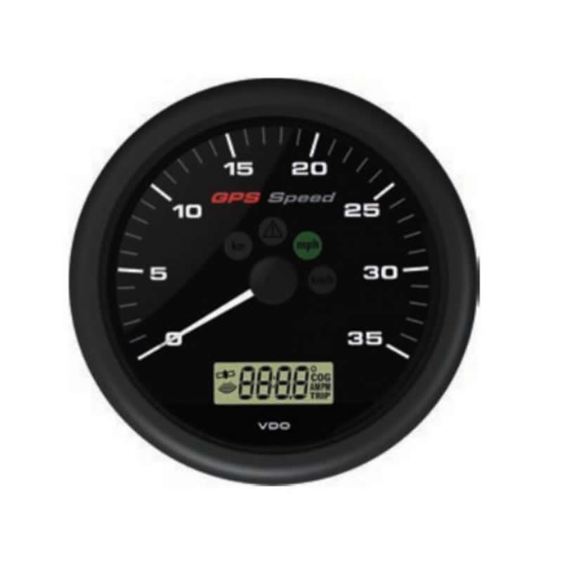 VDO ViewLine GPS Speedometer 0-35 kn Black 110 mm